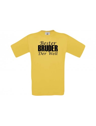 Männer-Shirt, Bester Bruder der Welt, gelb, L