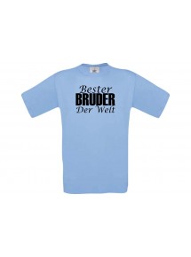 Männer-Shirt, Bester Bruder der Welt, hellblau, L