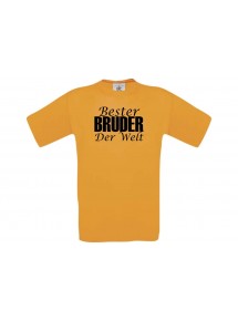 Männer-Shirt, Bester Bruder der Welt, orange, L
