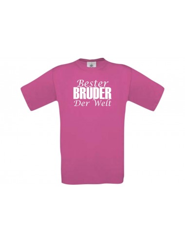 Männer-Shirt, Bester Bruder der Welt, pink, L