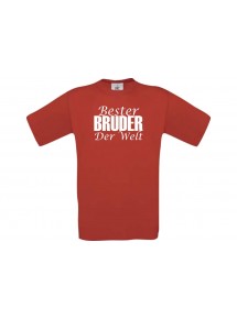 Männer-Shirt, Bester Bruder der Welt, rot, L