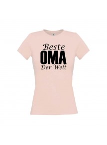 Lady T-Shirt, Beste Oma der Welt, rosa, L