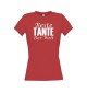 Lady T-Shirt, Beste Tante der Welt, rot, L