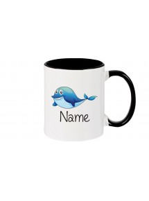 Kinder Tasse süße Motive Delfin mit Ihren Wunschnamen