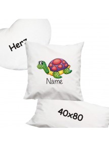 Zierkissen mit schönen Motiven inkl Ihrem Wunschnamen Schildkröte