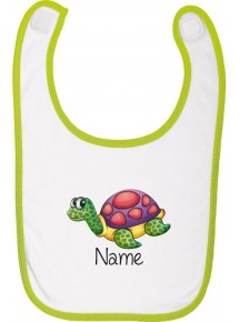 Babylatz mit tollen Motiven inkl Ihrem Wunschnamen Schildkröte