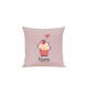 Sofa Kissen mit tollem Motiv Muffin inkl Ihrem Wunschnamen, Farbe rosa