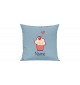 Sofa Kissen mit tollem Motiv Muffin inkl Ihrem Wunschnamen, Farbe tuerkis