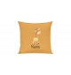 Sofa Kissen mit tollem Motiv Giraffe inkl Ihrem Wunschnamen, Farbe gelb