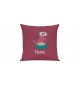 Sofa Kissen mit tollem Motiv Wal inkl Ihrem Wunschnamen, Farbe pink