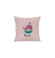 Sofa Kissen mit tollem Motiv Wal inkl Ihrem Wunschnamen, Farbe rosa
