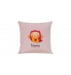 Sofa Kissen mit tollem Motiv Eule inkl Ihrem Wunschnamen, Farbe rosa