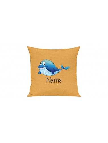 Sofa Kissen mit tollem Motiv Delfin inkl Ihrem Wunschnamen
