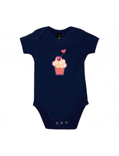 Baby Body mit tollen Motiven Muffin, Farbe blau, Größe 12-18 Monate