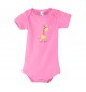 Baby Body mit tollen Motiven Giraffe, Farbe rosa, Größe 12-18 Monate