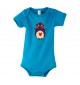Baby Body mit tollen Motiven Pinguin, Farbe hellblau, Größe 12-18 Monate