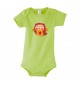Baby Body mit tollen Motiven Eule, Farbe gruen, Größe 12-18 Monate