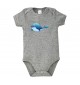Baby Body mit tollen Motiven Delfin, Farbe grau, Größe 12-18 Monate