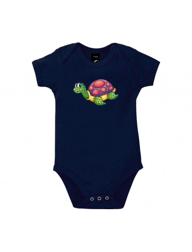 Baby Body mit tollen Motiven Schildkröte, Farbe blau, Größe 12-18 Monate