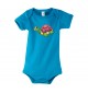 Baby Body mit tollen Motiven Schildkröte, Farbe hellblau, Größe 12-18 Monate