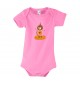 Baby Body mit tollen Motiven Bär, Farbe rosa, Größe 12-18 Monate