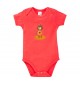 Baby Body mit tollen Motiven Bär, Farbe rot, Größe 12-18 Monate