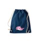 Turnbeutel mit süßen Motiven Delfin, Farbe blau