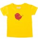 Kinder T-Shirt mit tollen Motiven Spatz, gelb, 0-6 Monate