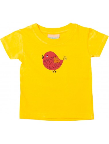 Kinder T-Shirt mit tollen Motiven Spatz, gelb, 0-6 Monate