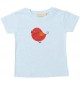 Kinder T-Shirt mit tollen Motiven Spatz, hellblau, 0-6 Monate