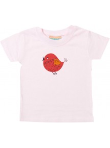 Kinder T-Shirt mit tollen Motiven Spatz, rosa, 0-6 Monate