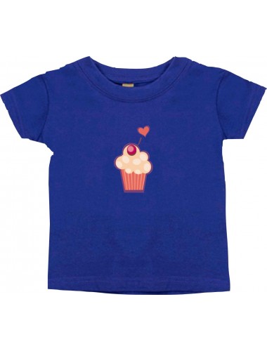 Kinder T-Shirt mit tollen Motiven Muffin, lila, 0-6 Monate