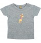 Kinder T-Shirt mit tollen Motiven Giraffe, grau, 0-6 Monate