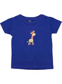 Kinder T-Shirt mit tollen Motiven Giraffe, lila, 0-6 Monate