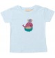Kinder T-Shirt mit tollen Motiven Wal, hellblau, 0-6 Monate