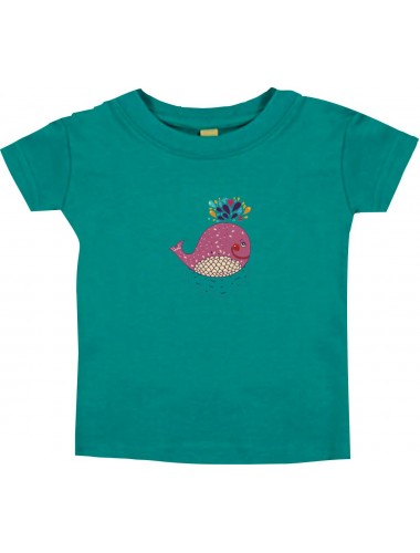 Kinder T-Shirt mit tollen Motiven Wal, jade, 0-6 Monate