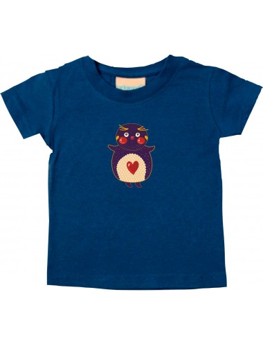 Kinder T-Shirt mit tollen Motiven Pinguin, navy, 0-6 Monate