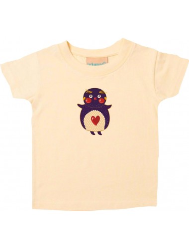 Kinder T-Shirt mit tollen Motiven Pinguin, hellgelb, 0-6 Monate