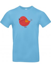 Kinder-Shirt mit tollen Motiven Spatz, hellblau, 104