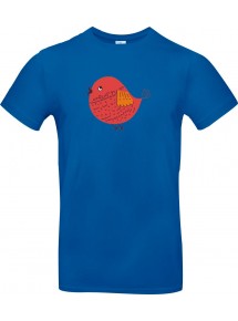Kinder-Shirt mit tollen Motiven Spatz, royalblau, 104