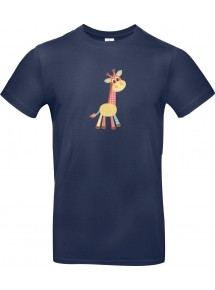 Kinder-Shirt mit tollen Motiven Giraffe, blau, 104