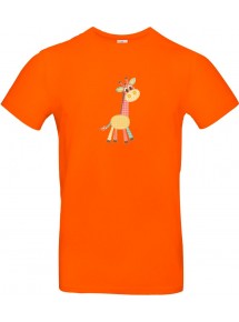 Kinder-Shirt mit tollen Motiven Giraffe, orange, 104