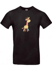 Kinder-Shirt mit tollen Motiven Giraffe, schwarz, 104
