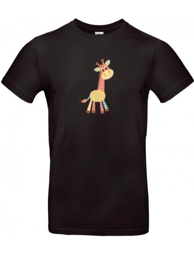 Kinder-Shirt mit tollen Motiven Giraffe, schwarz, 104