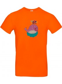 Kinder-Shirt mit tollen Motiven Wal, orange, 104