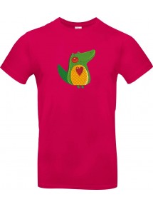 Kinder-Shirt mit tollen Motiven Krokodil, pink, 104