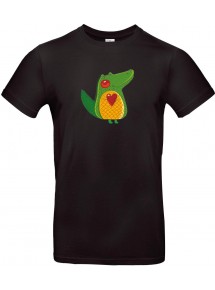 Kinder-Shirt mit tollen Motiven Krokodil, schwarz, 104