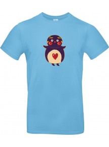 Kinder-Shirt mit tollen Motiven Pinguin, hellblau, 104