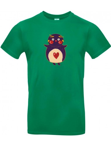 Kinder-Shirt mit tollen Motiven Pinguin, kellygreen, 104