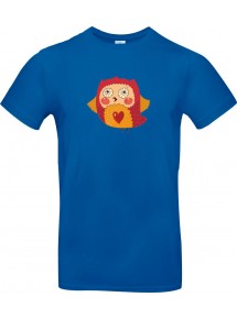 Kinder-Shirt mit tollen Motiven Eule, royalblau, 104